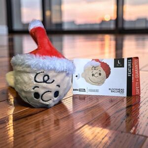 NWT Bark Box Peanuts Charlie Brown Blockhead Ballhead 2 IN 1 Toy Spiky Ball
